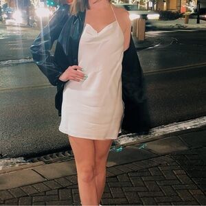 Zara white slip satin dress size XS